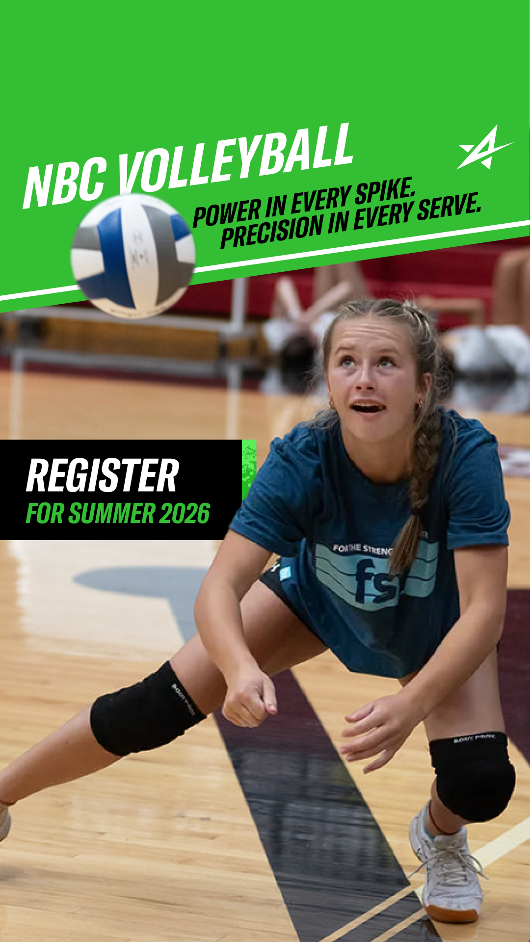 NBC Volleyball Camps! Facebook ad from Feb 27, 2026