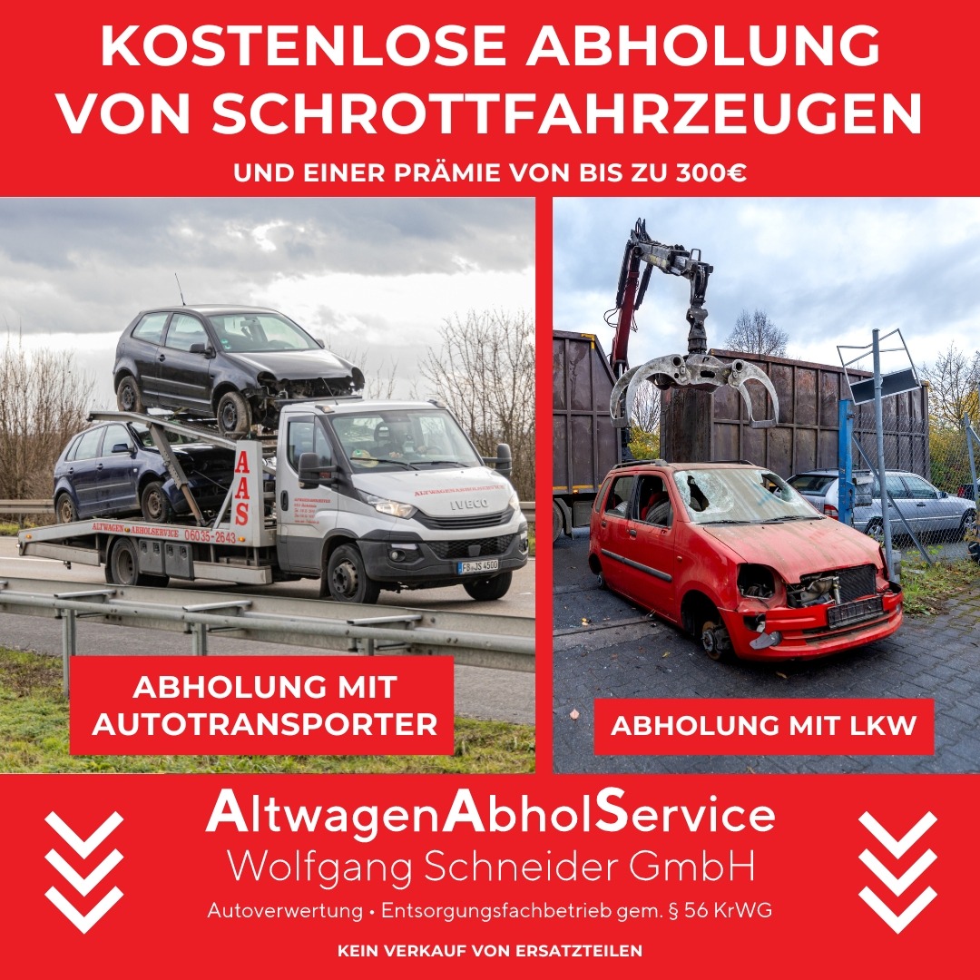 Altwagenabholservice Wolfgang Schneider GmbH Facebook ad: Kostenlose Abholung