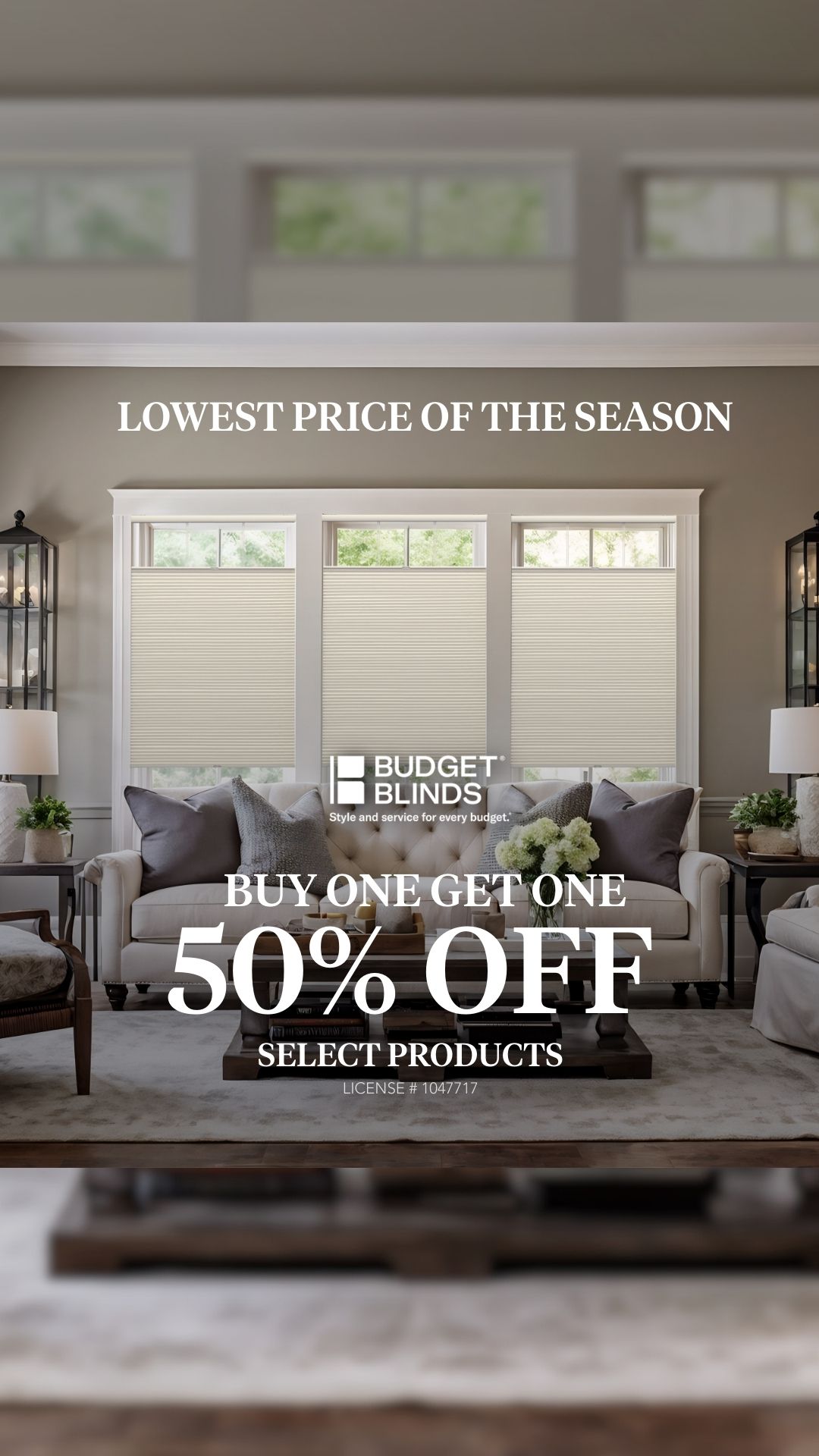 Budget Blinds of Franklin Facebook ad from Mar 9, 2026