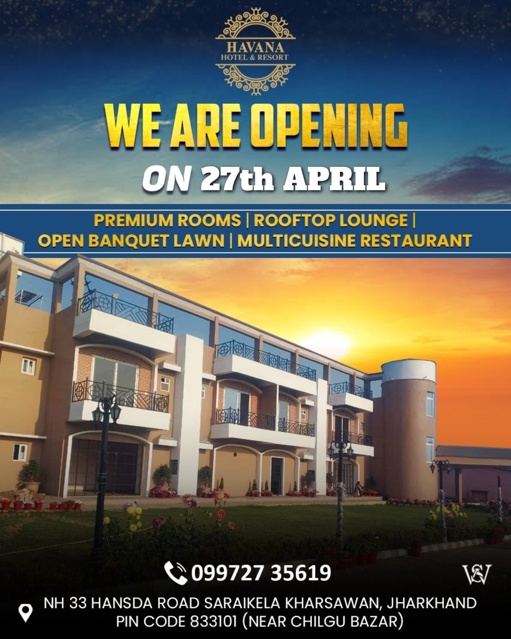 Havana Resort Facebook ad: Luxury Awaits, Hotel & Resort Opening on 27th April!
