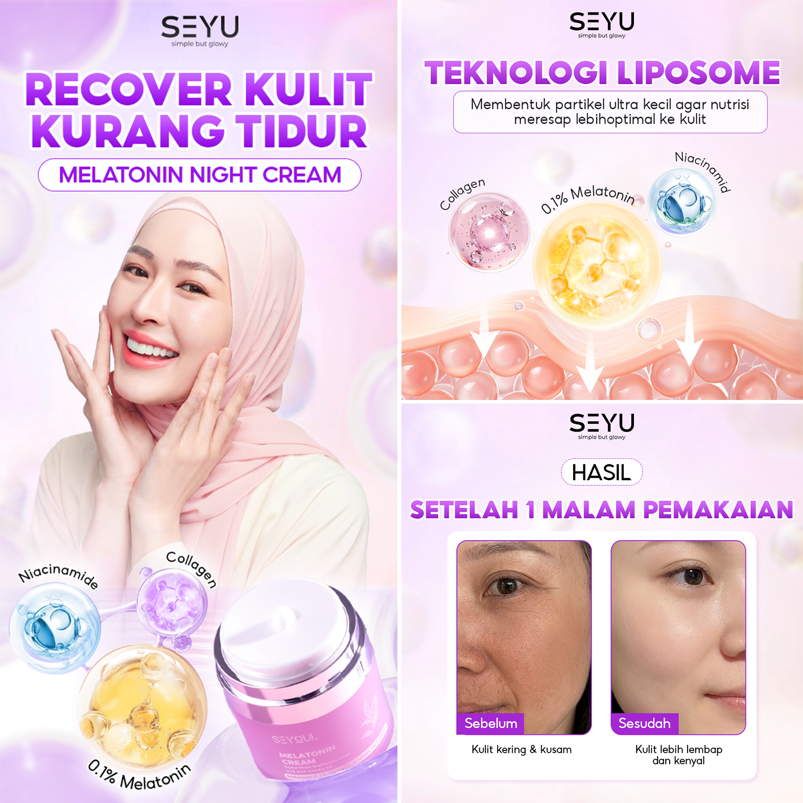 SEYU Indonesia Facebook ad: Melatonin Cream Seyoul