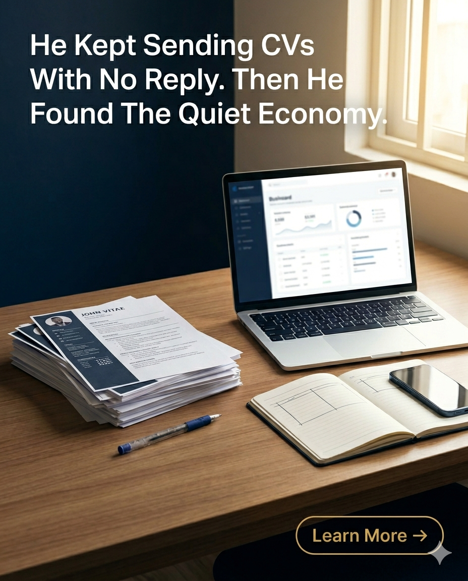 The Digital Vault Facebook ad: He Kept Sending CVs With No Reply.