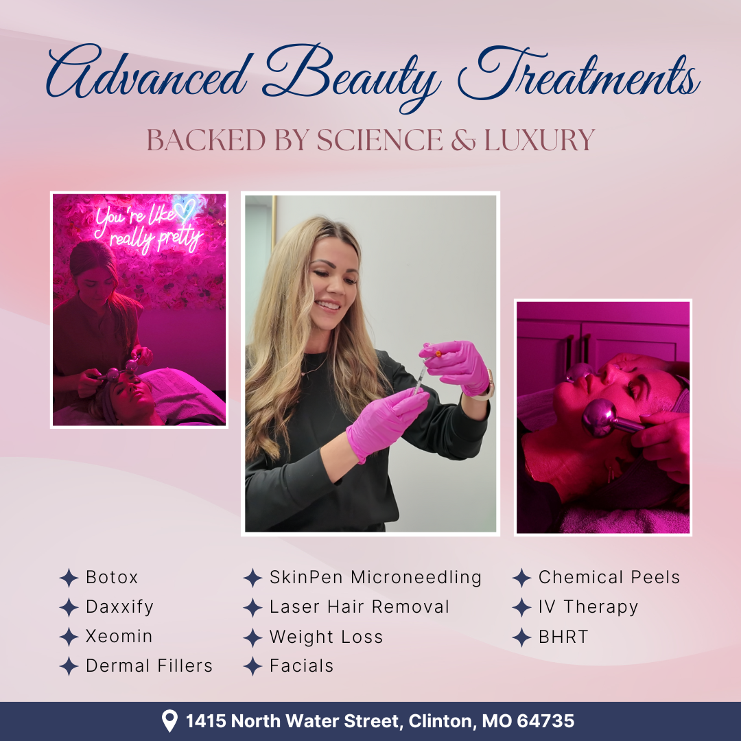 Rejuvv Facebook ad: THE Destination for Aesthetics in Clinton!