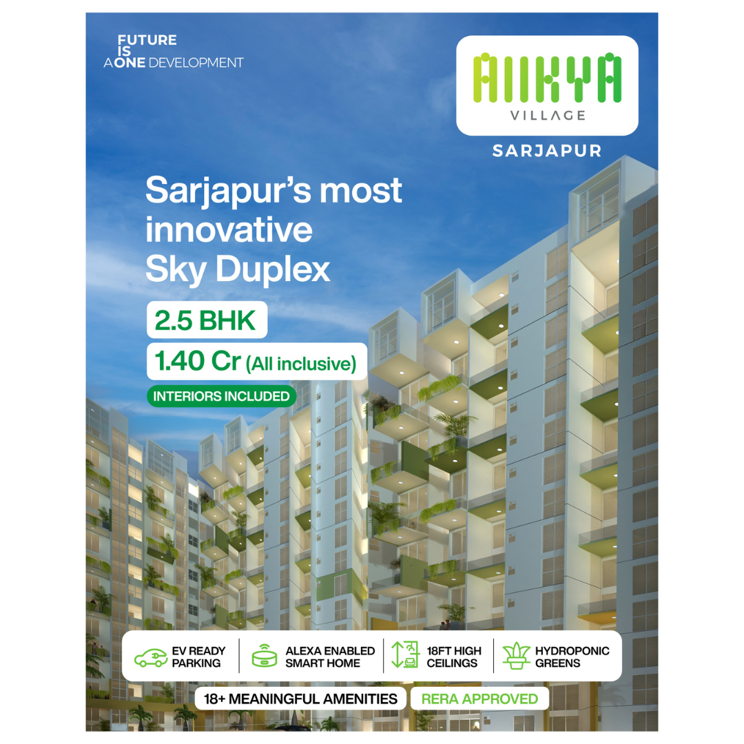 Future Is One Facebook ad: Located in the Heart of Sarjapur, attached to…