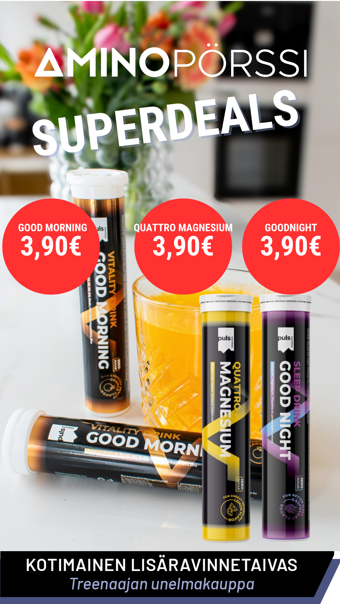 Aminopörssi Facebook ad: Shoppaile Super Deals -tuotteet nyt Aminopörssistä!