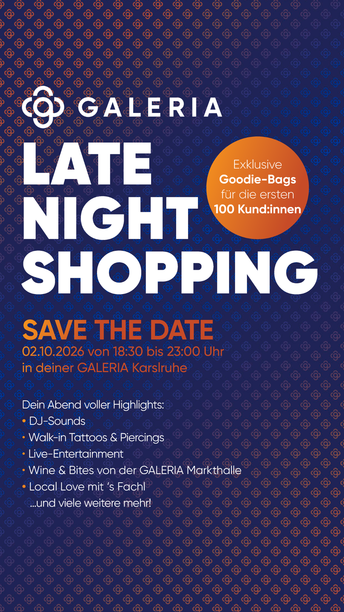GALERIA.de Facebook ad: Late Night Shopping bei GALERIA
