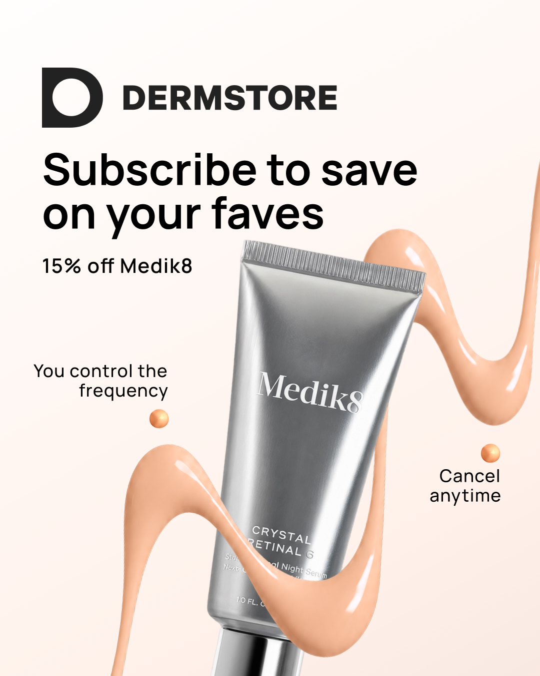 Dermstore Facebook ad: Never Run Out Again