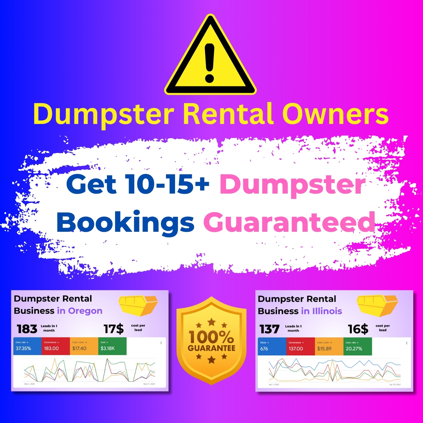 Rent MORE Dumpsters Facebook ad