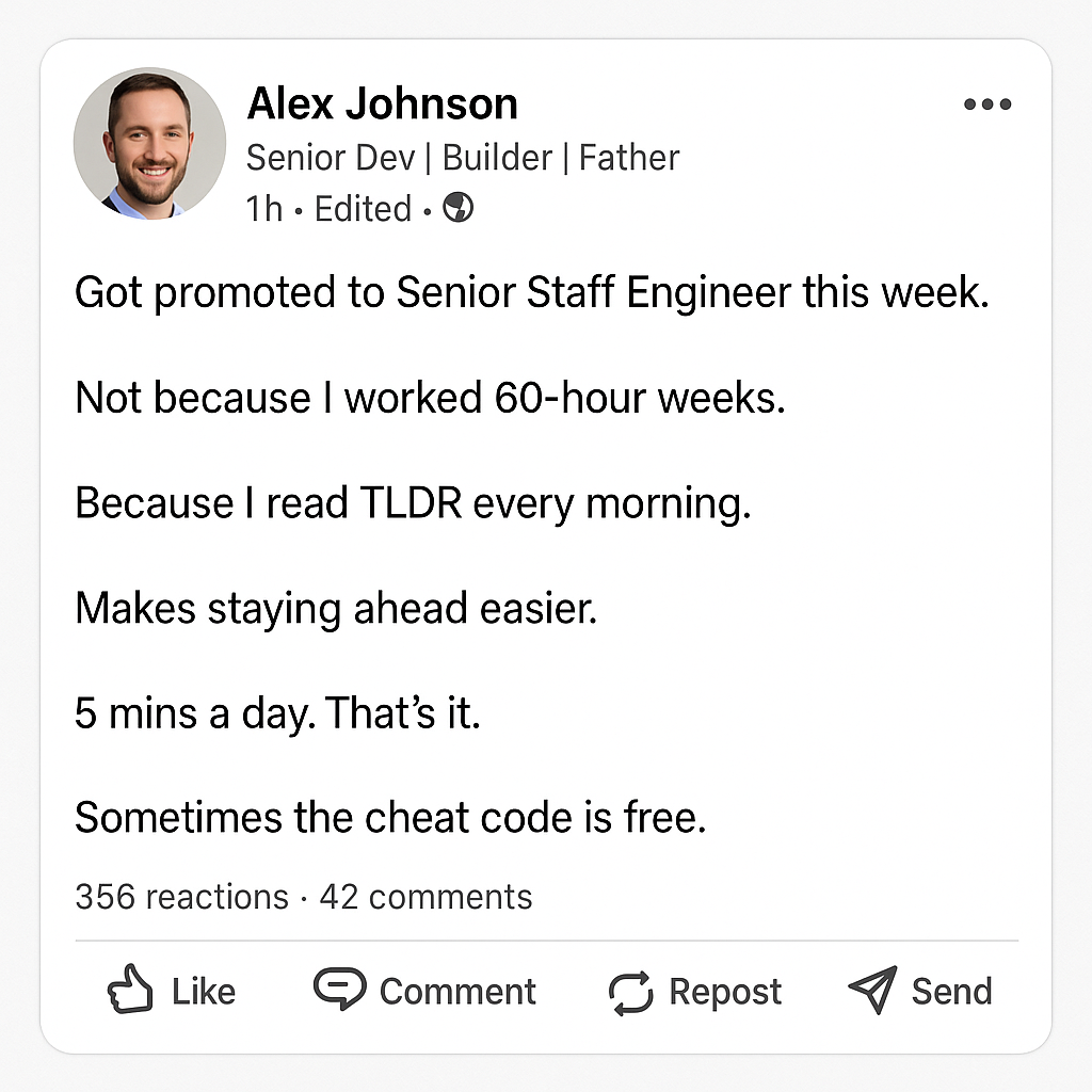 TLDR Newsletter Facebook ad