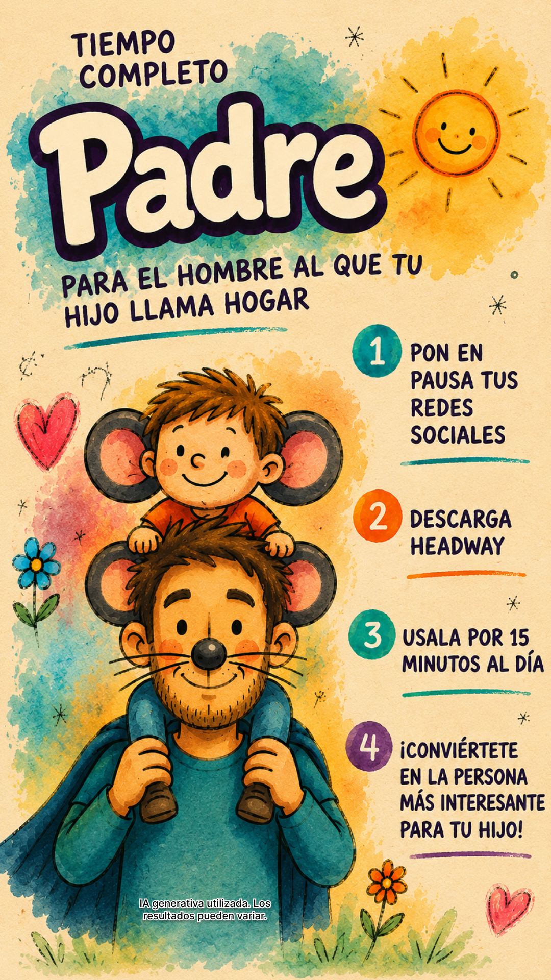 Headway: App de crecimiento diario Español Facebook ad: La crianza consciente se aprende