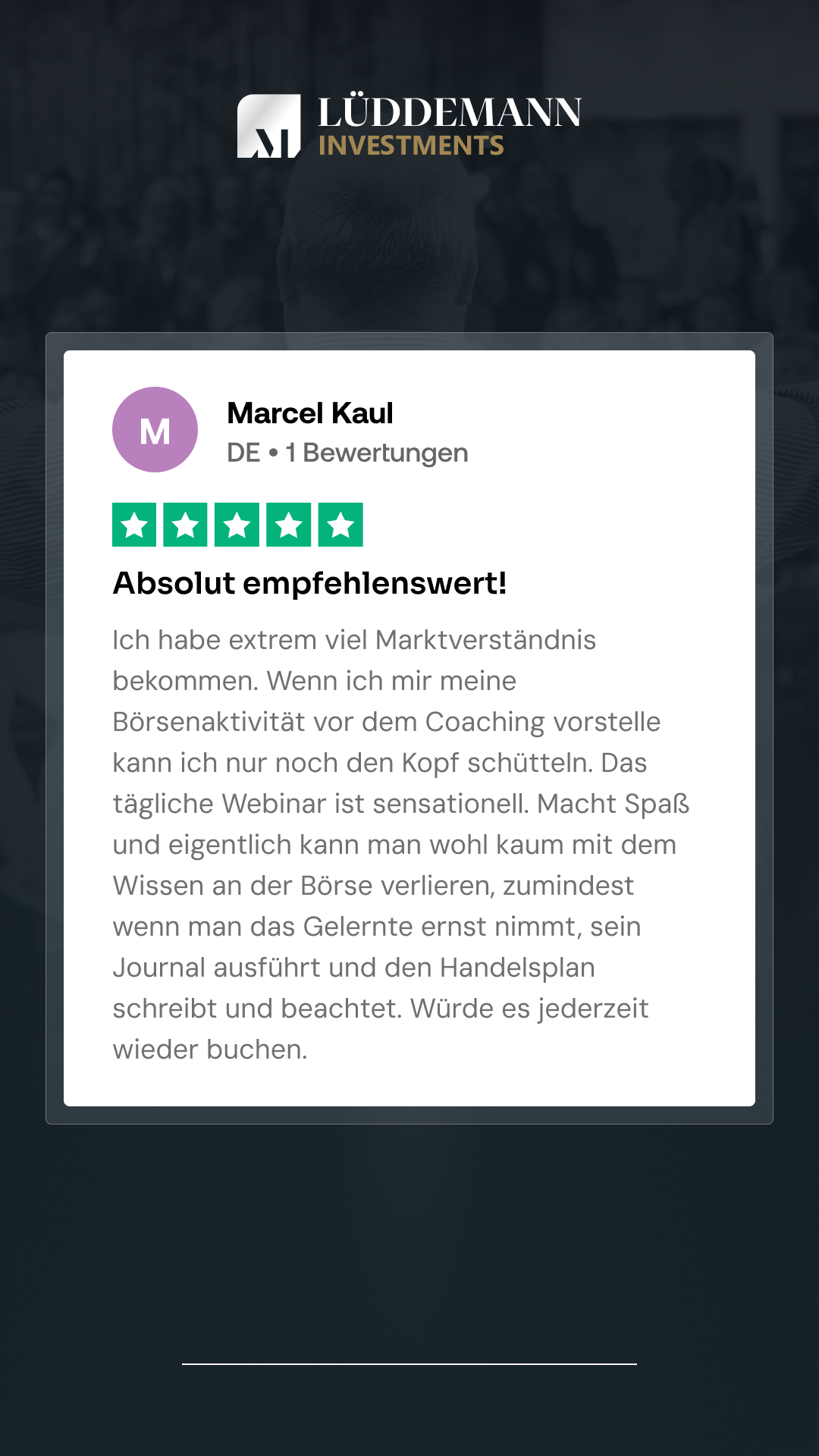 Mario Lüddemann Facebook ad