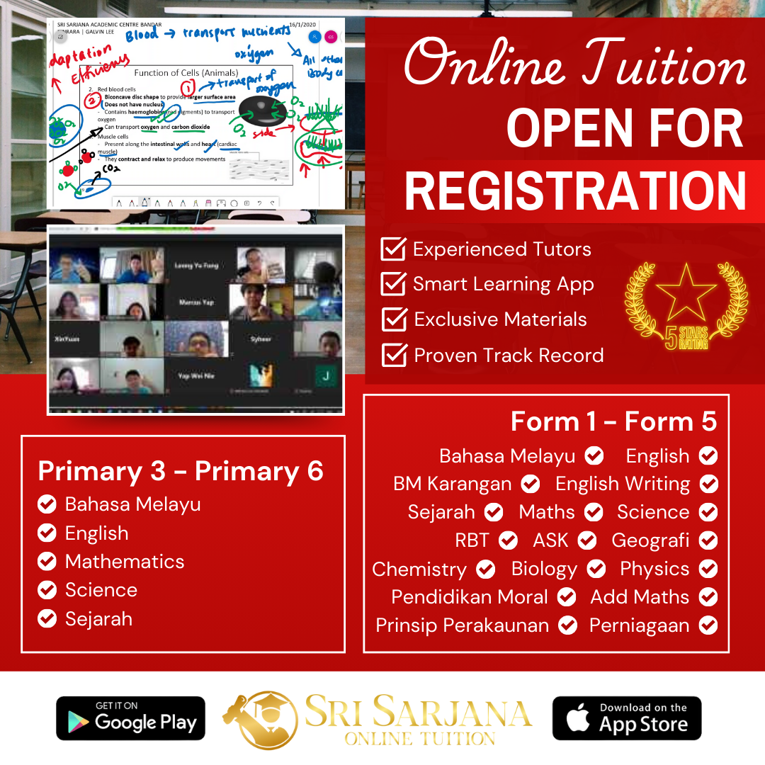 Sri Sarjana Online Tuition Facebook ad