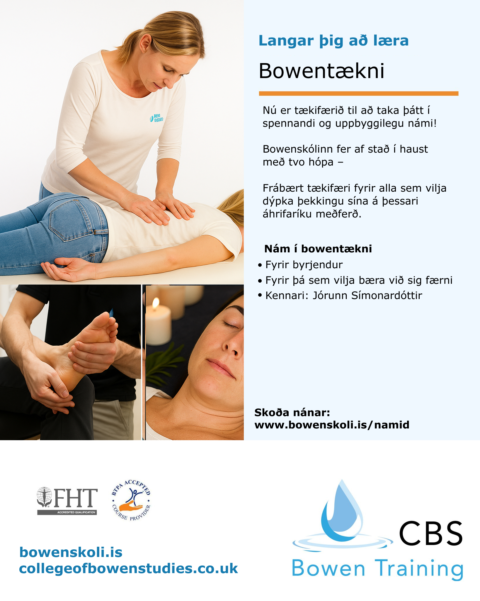 Bowenskóli Íslands Facebook ad: Ef þú vilt koma í skemmtilegt og spennandi…