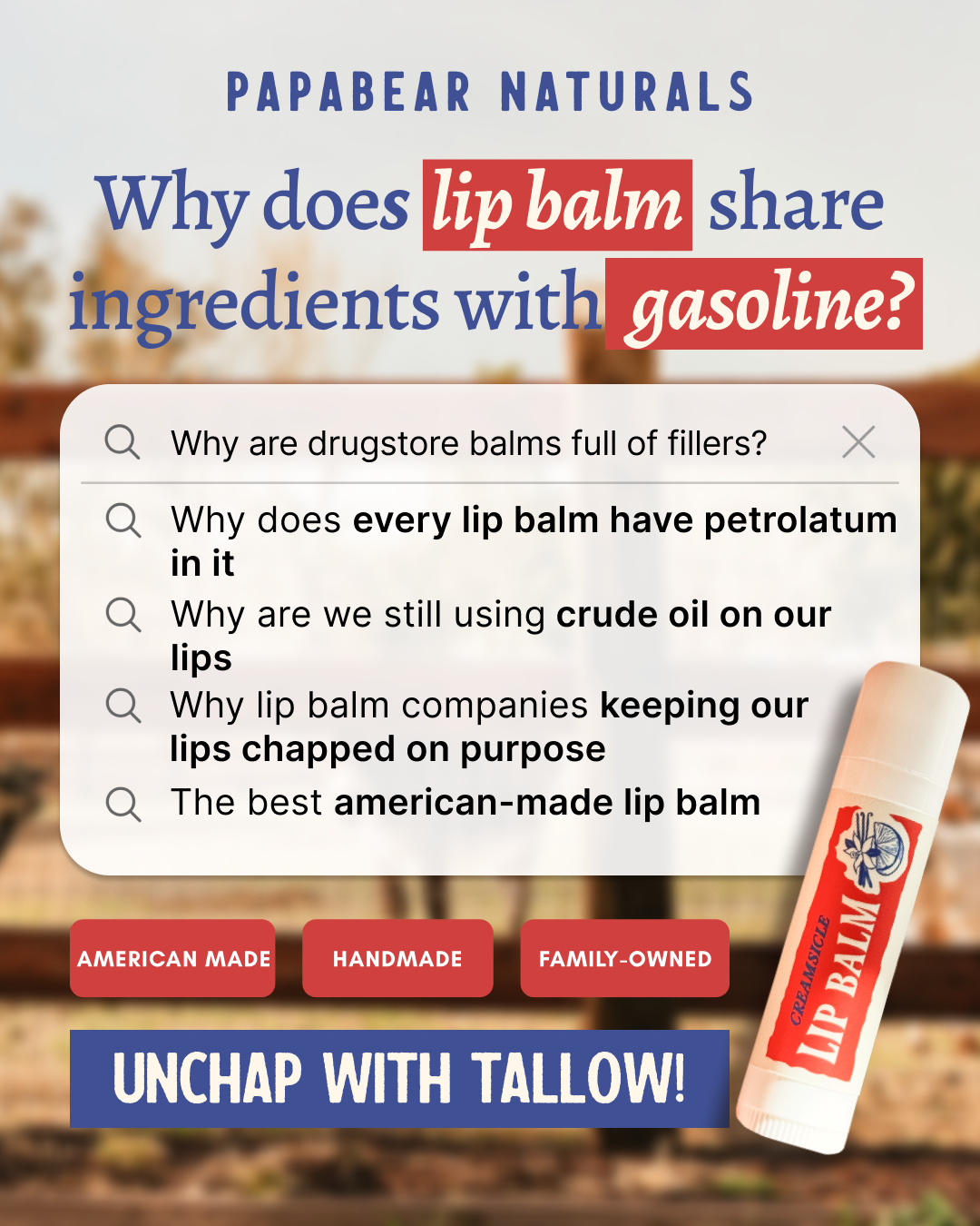 Papabear Naturals Facebook ad