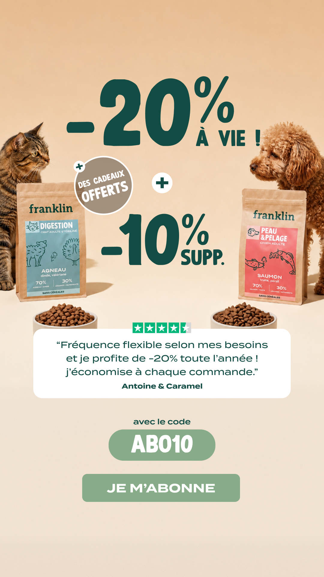 Franklin Pet Food Facebook ad