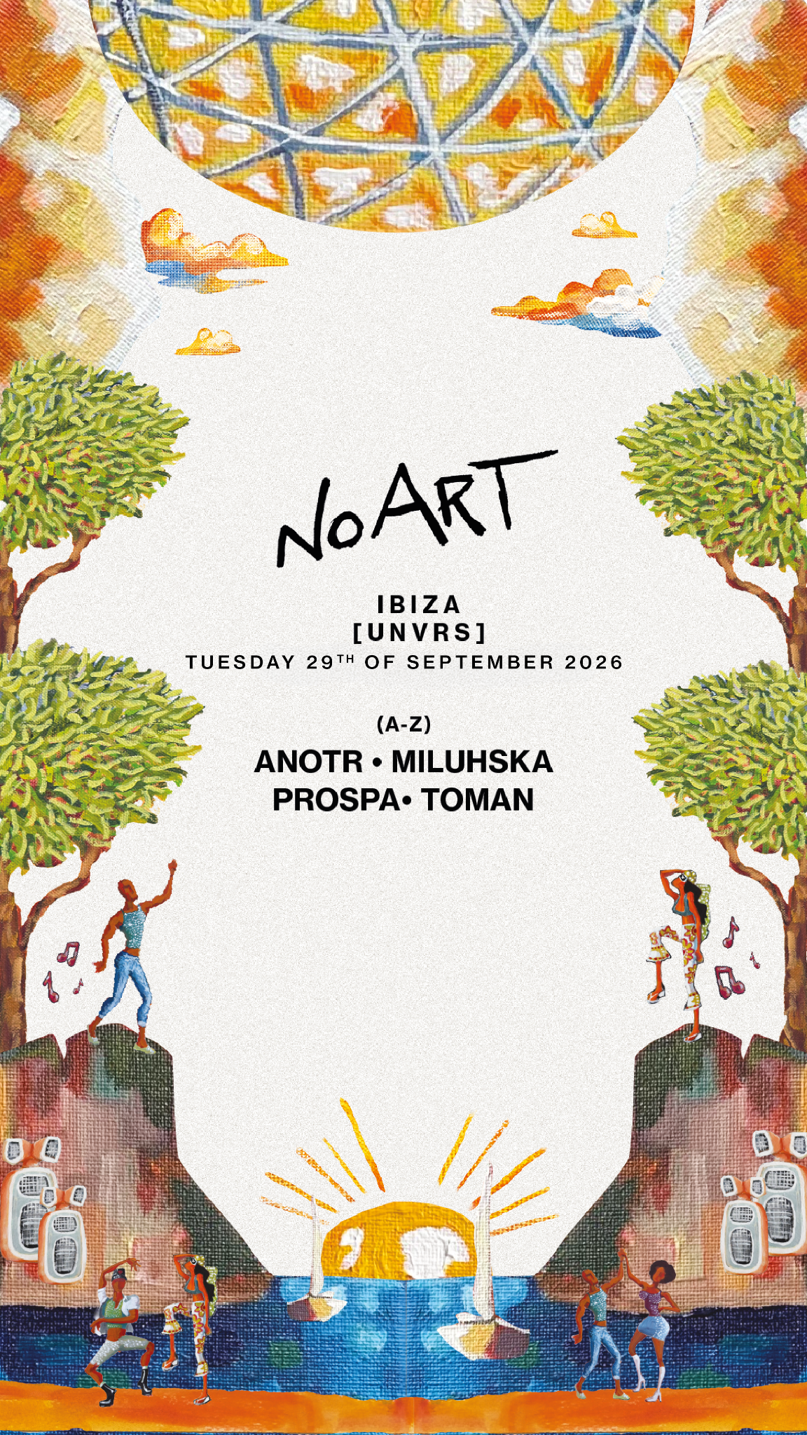 UNVRS Facebook ad: The last No Art in Ibiza this summer…