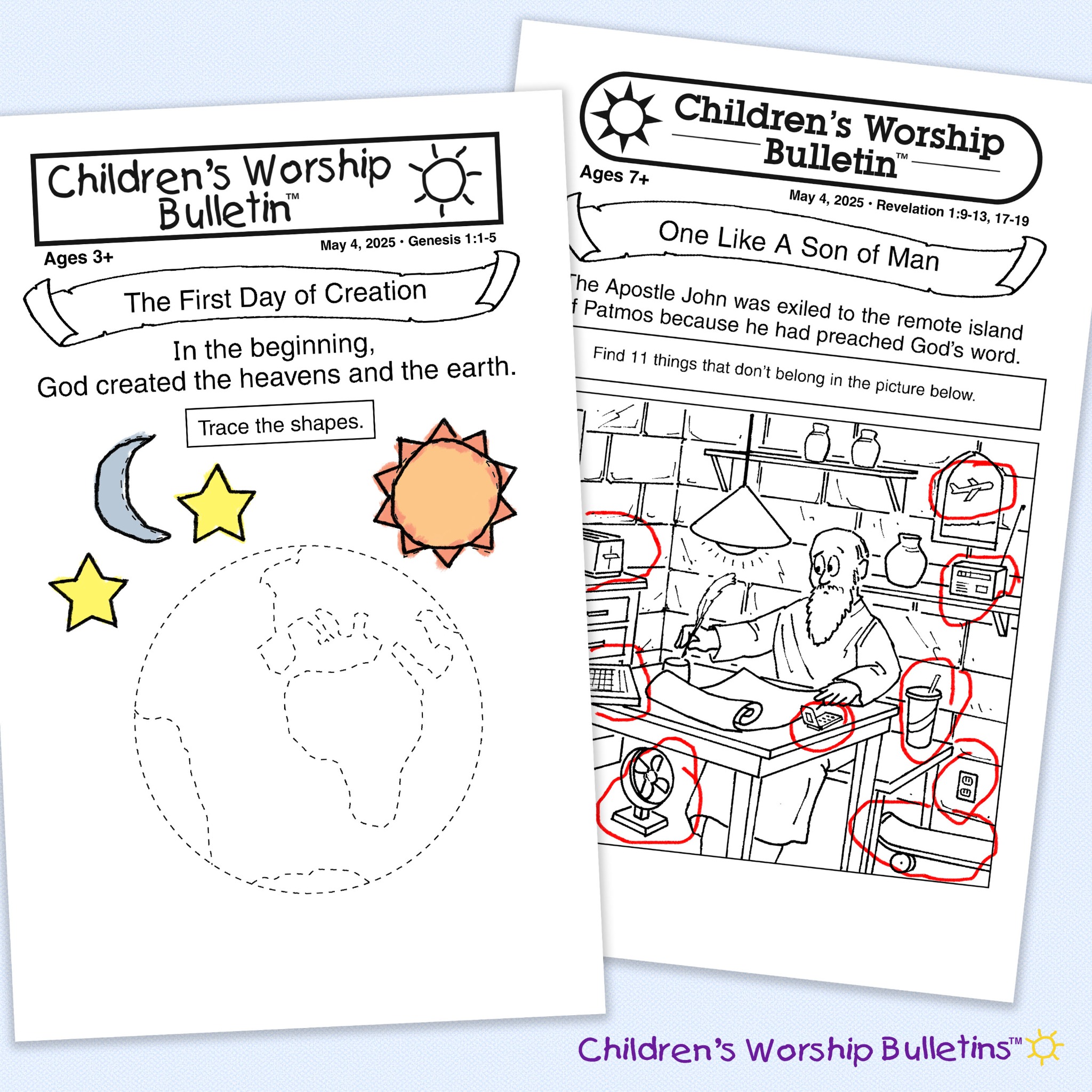 Children's Worship Bulletins Facebook ad