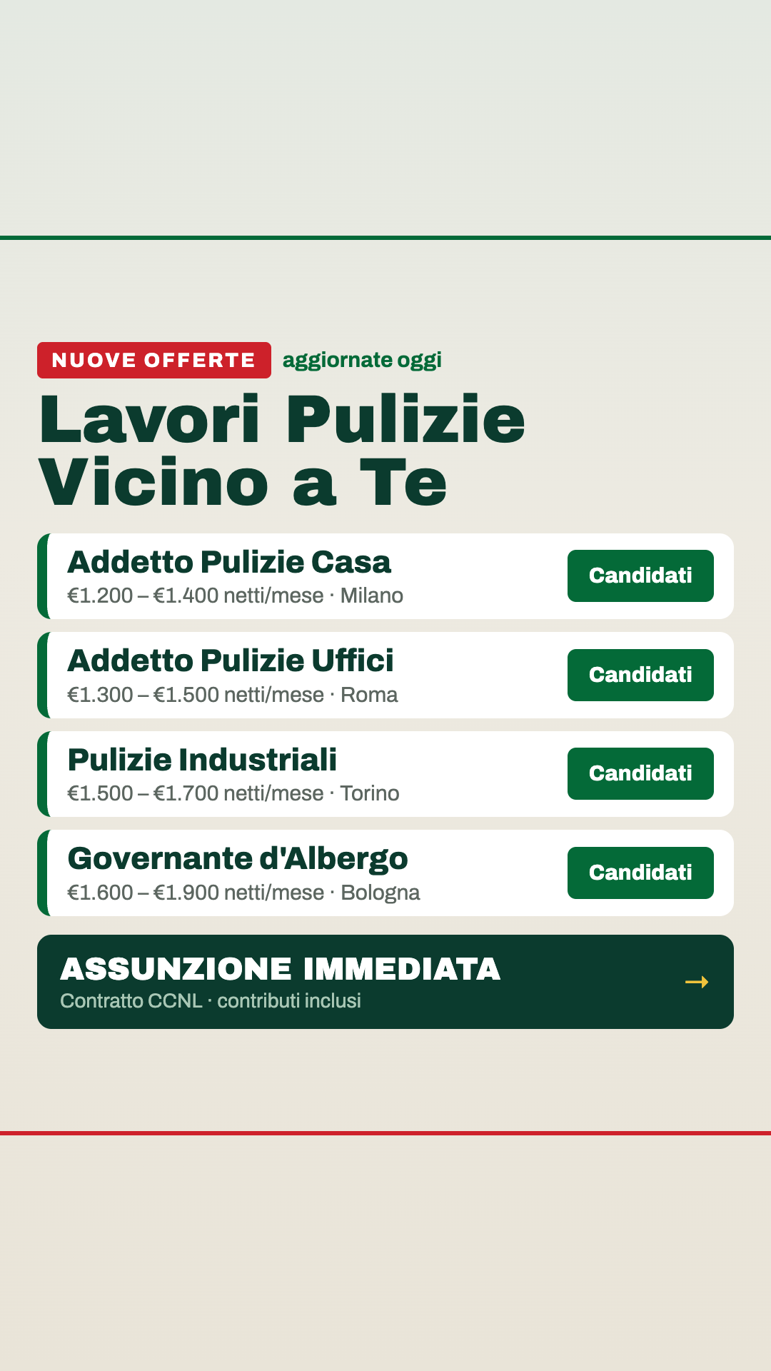 Jobs & Careers Facebook ad: Offerte di lavoro vicino a te