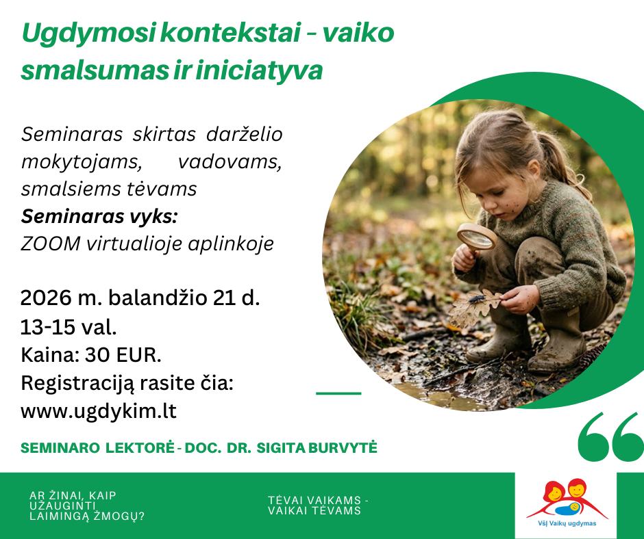 Vaikų ugdymas Facebook ad: 2026 m. balandžio 21 d.