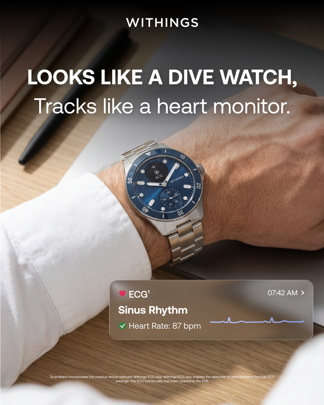 Withings Facebook ad: A watch that watches over you.