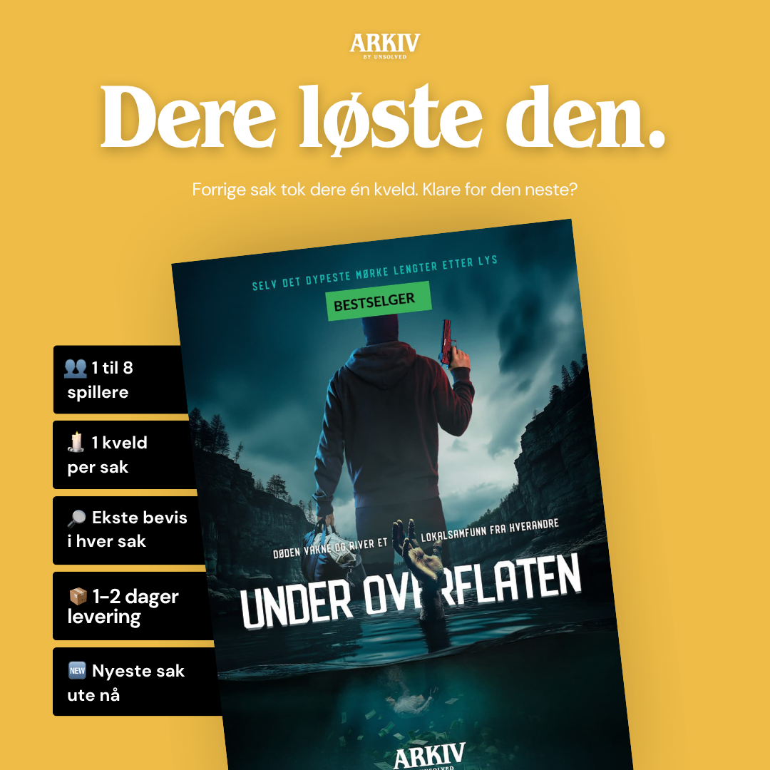 ARKIV by Unsolved - Mordgåter å løse hjemme Facebook ad: Saken løst? Neste sak venter.