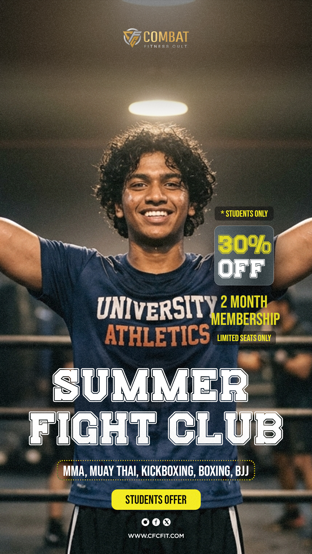 Combat Fitness Cult Global Facebook ad from Apr 8, 2026