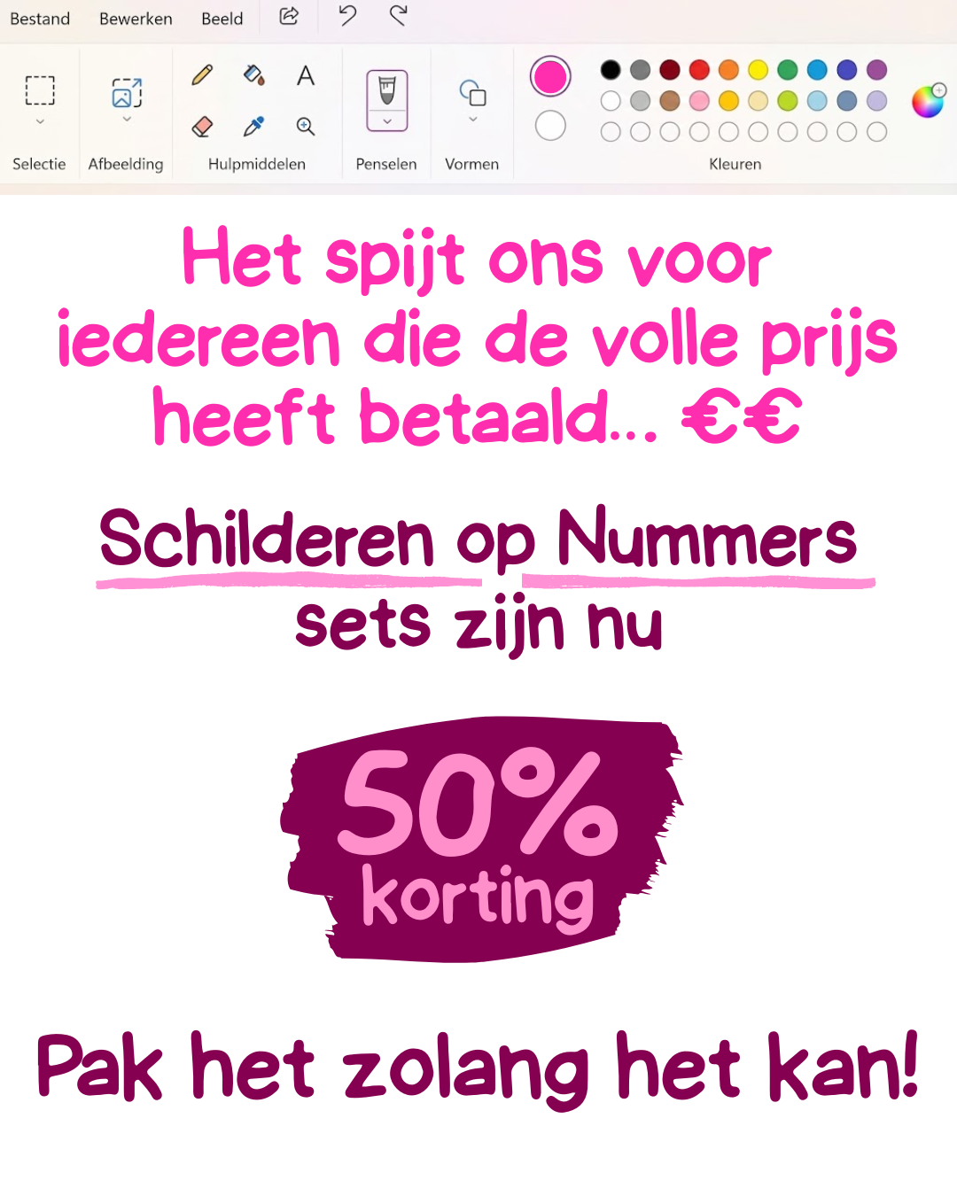 Schilder op NR. Facebook ad