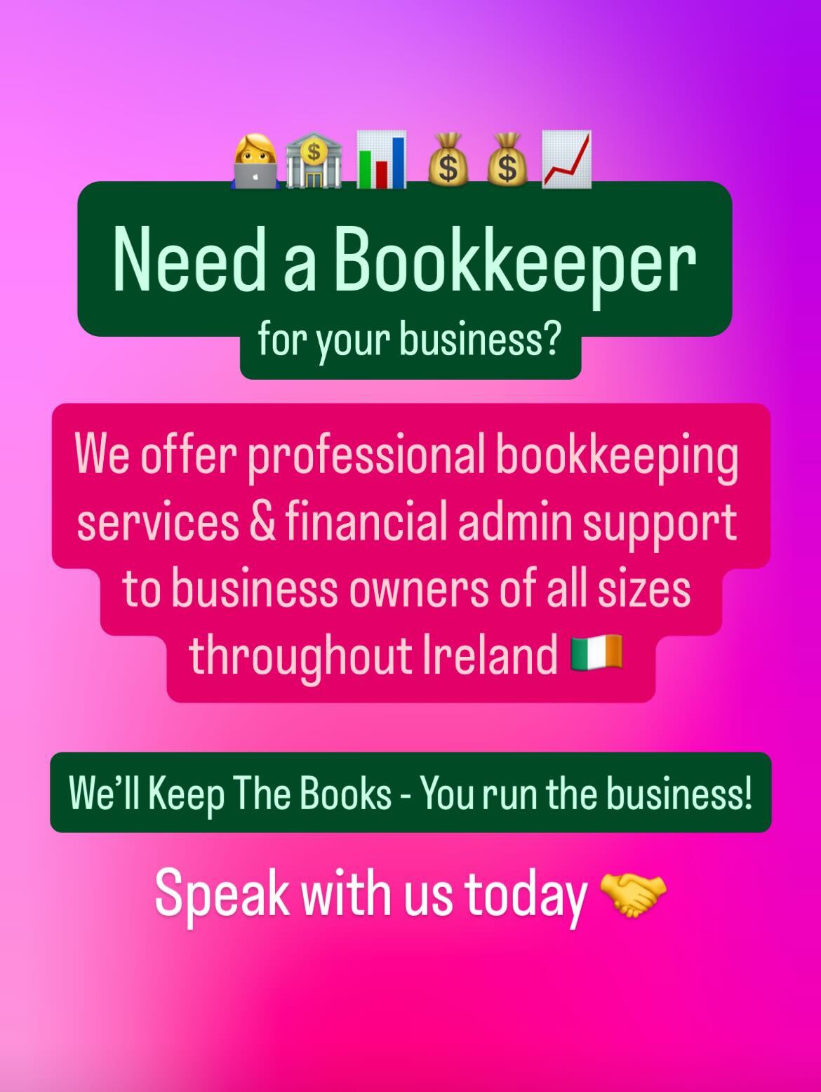 Keep The Books.ie Facebook ad: Professional Bookkeeping & Payroll Support