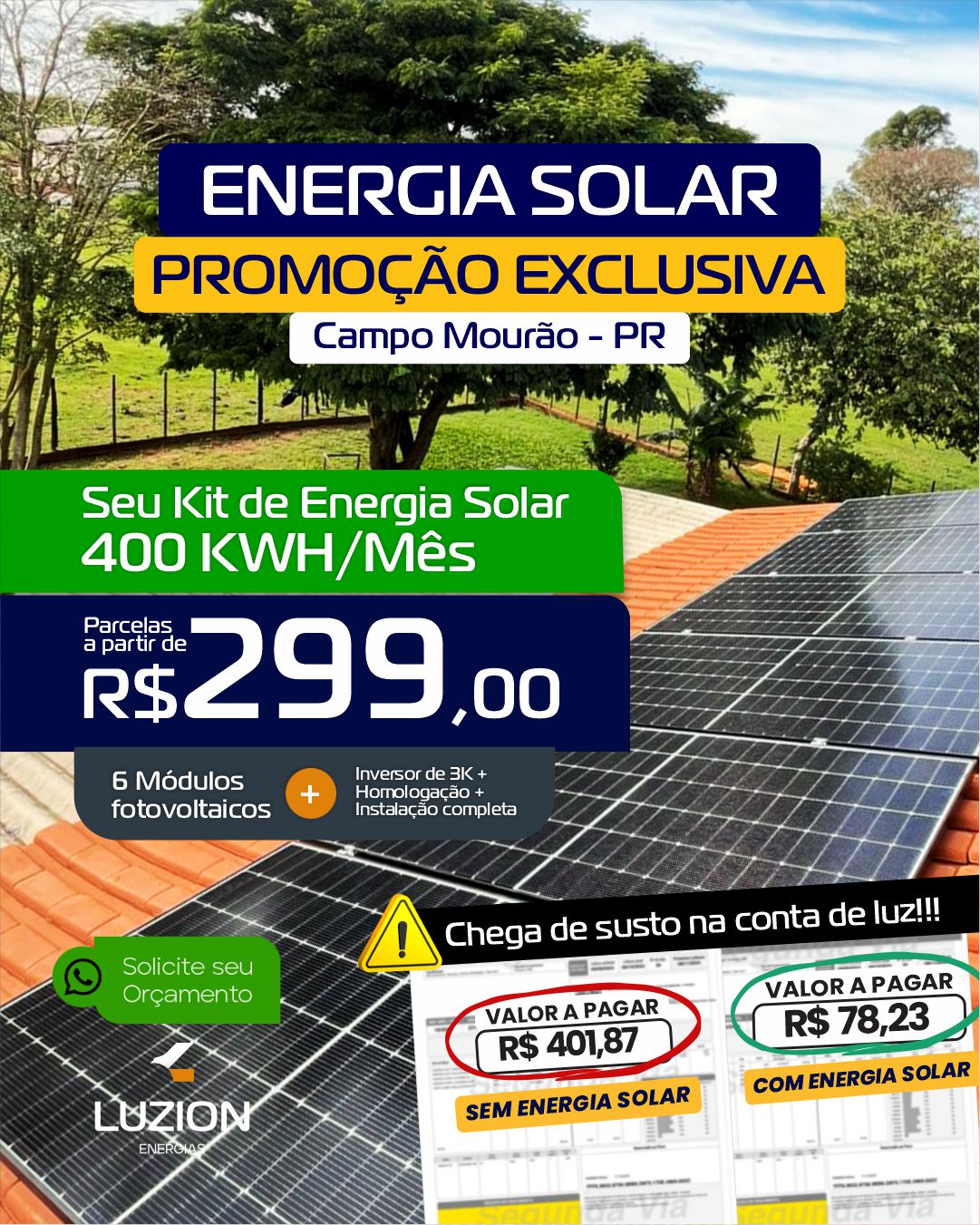 Luzion Energias Facebook ad