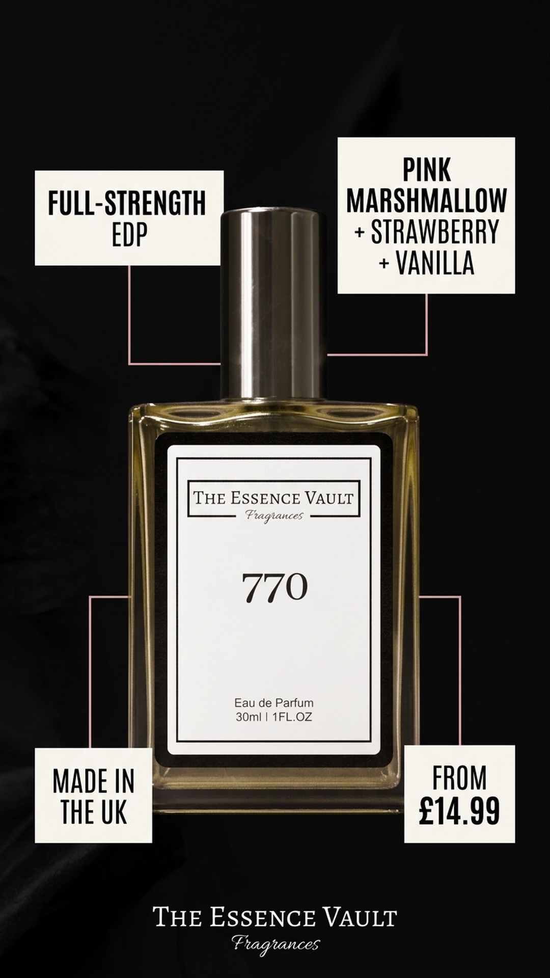 The Essence Vault Facebook ad from Mar 25, 2026