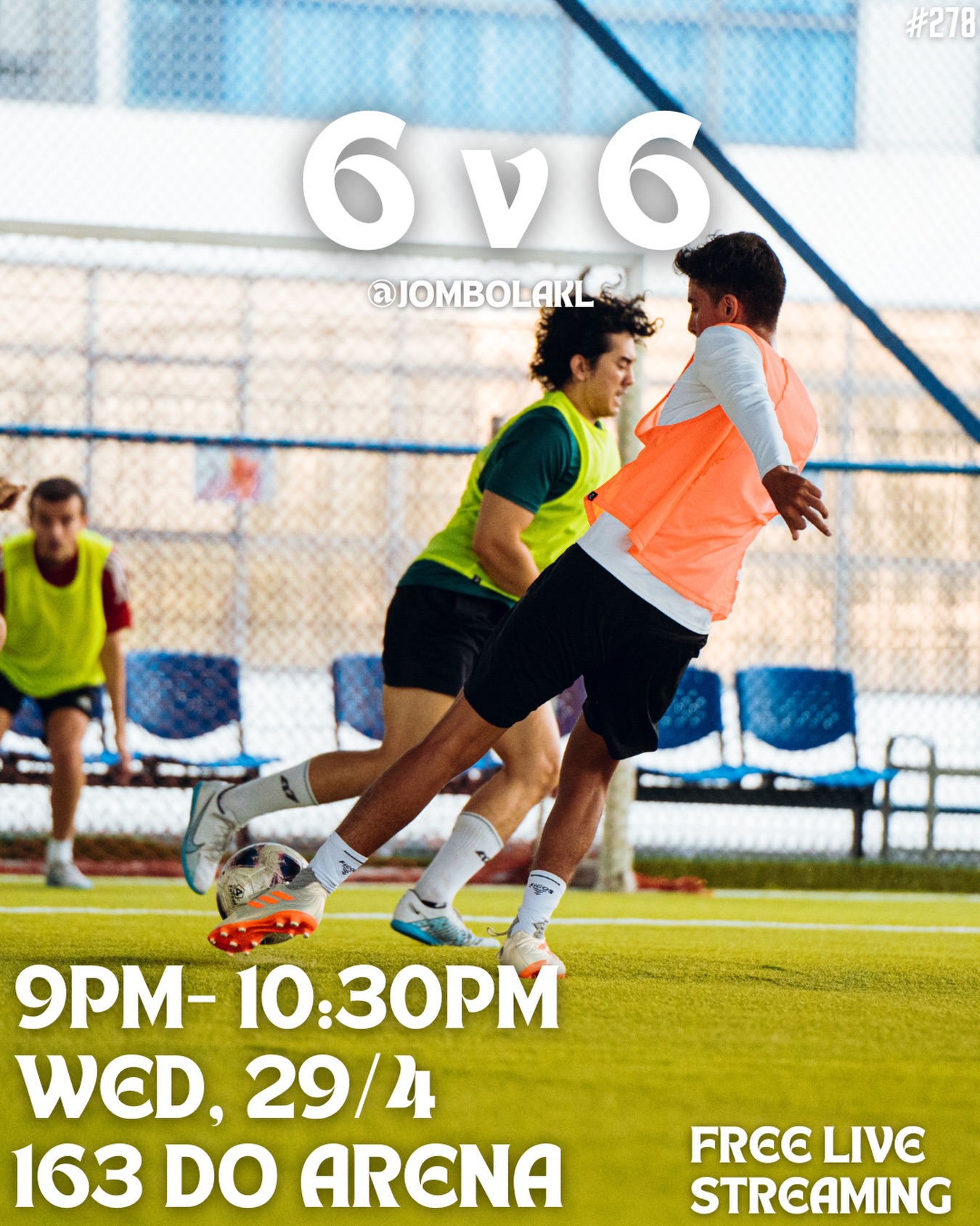 JOM BOLA KL Facebook ad: Looking for friends to play on a Wednesday…