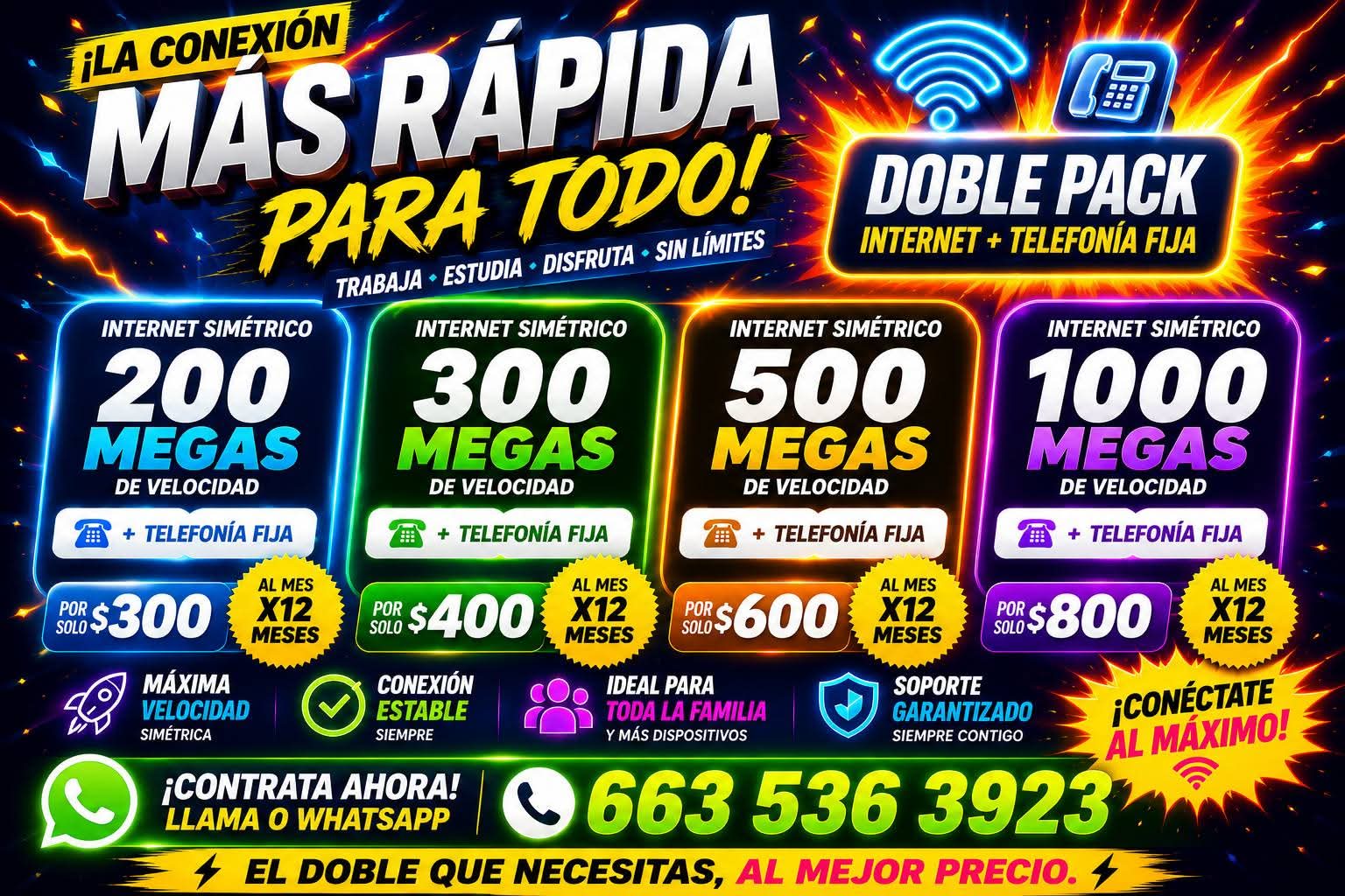 Mega ventas Facebook ad: INTERNET FIBRA ÓPTICA