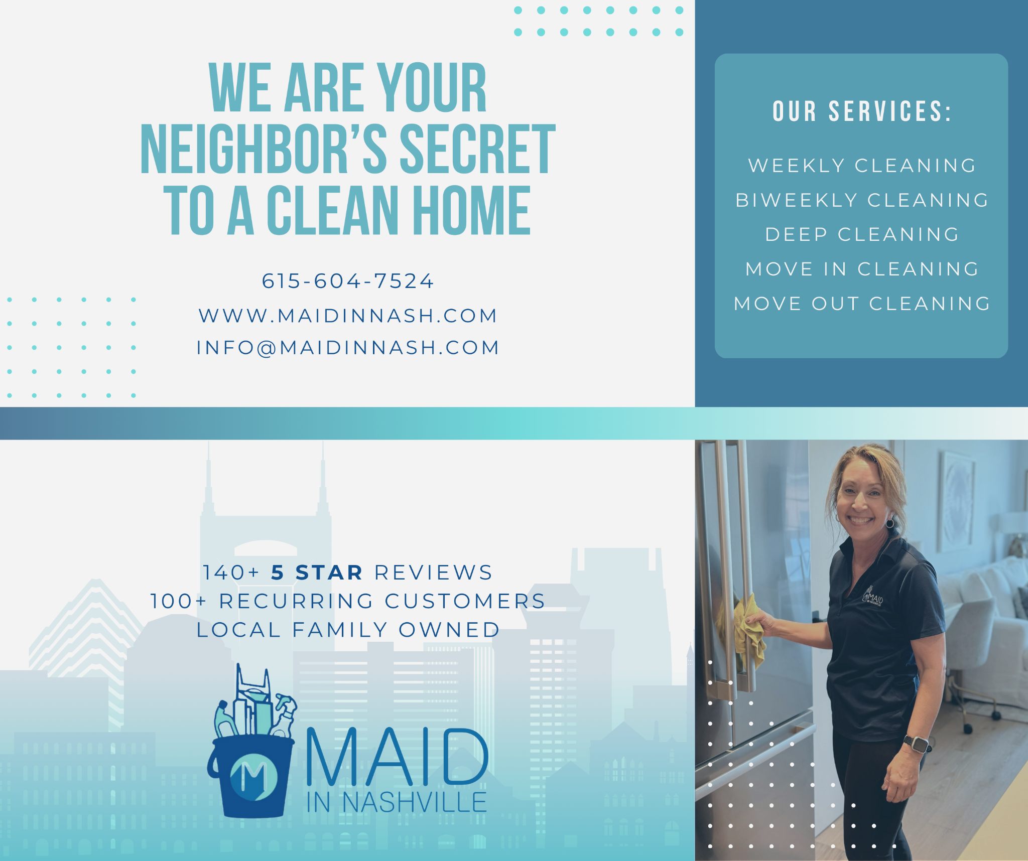 Maid in Nashville Facebook ad