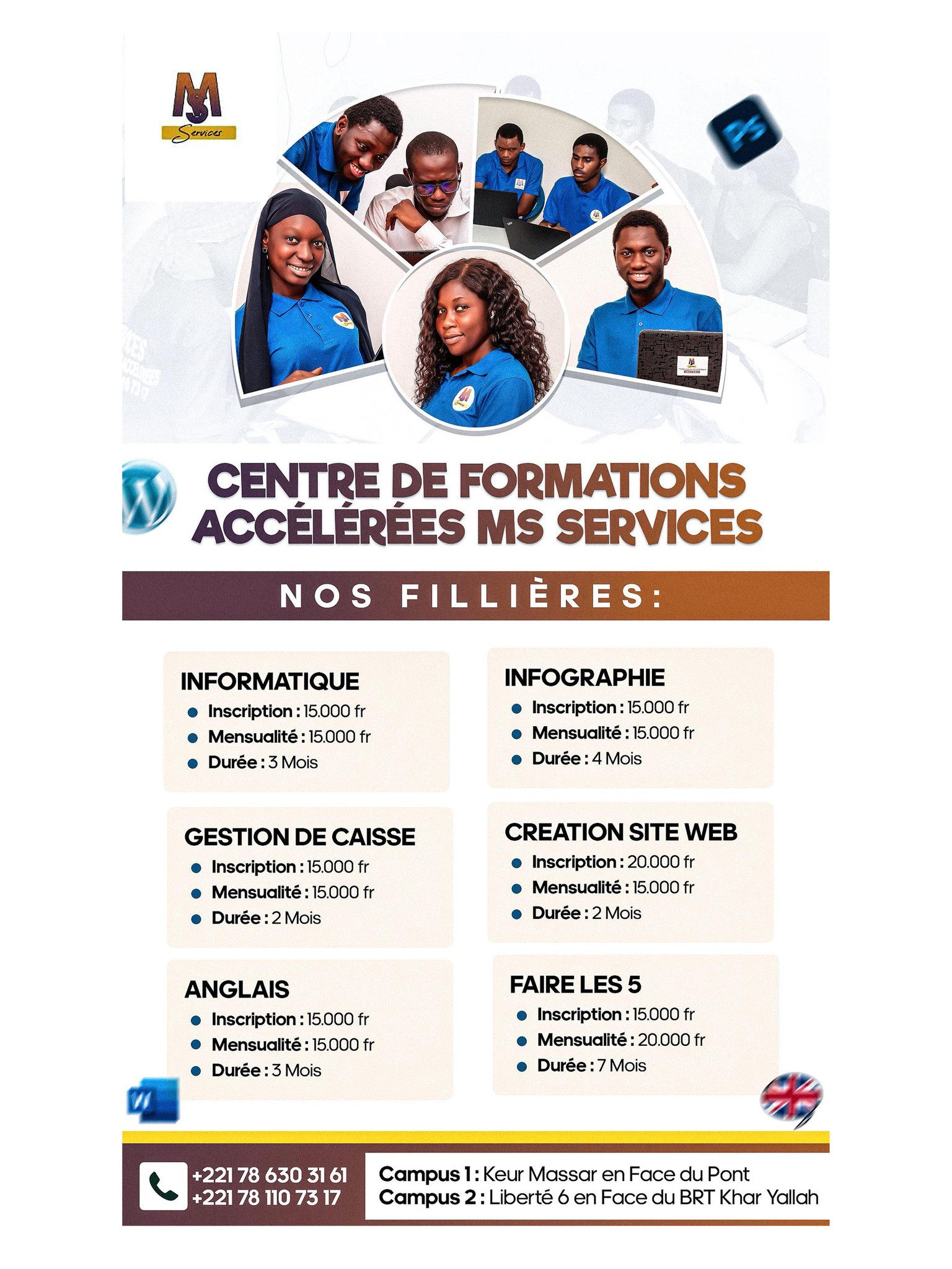 Elite Informatique Facebook ad: NOUVELLE SESSION DE FORMATIONS ACCÉLÉRÉES!