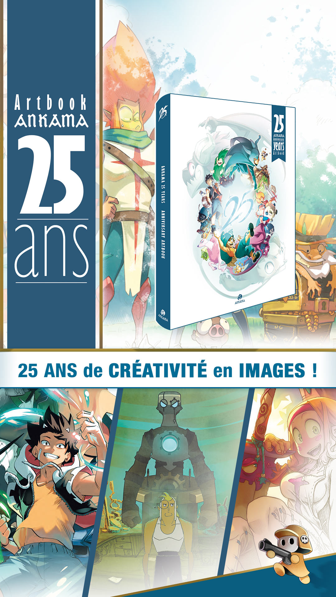 Ankama Editions Facebook ad: Artbook Ankama 25 ans