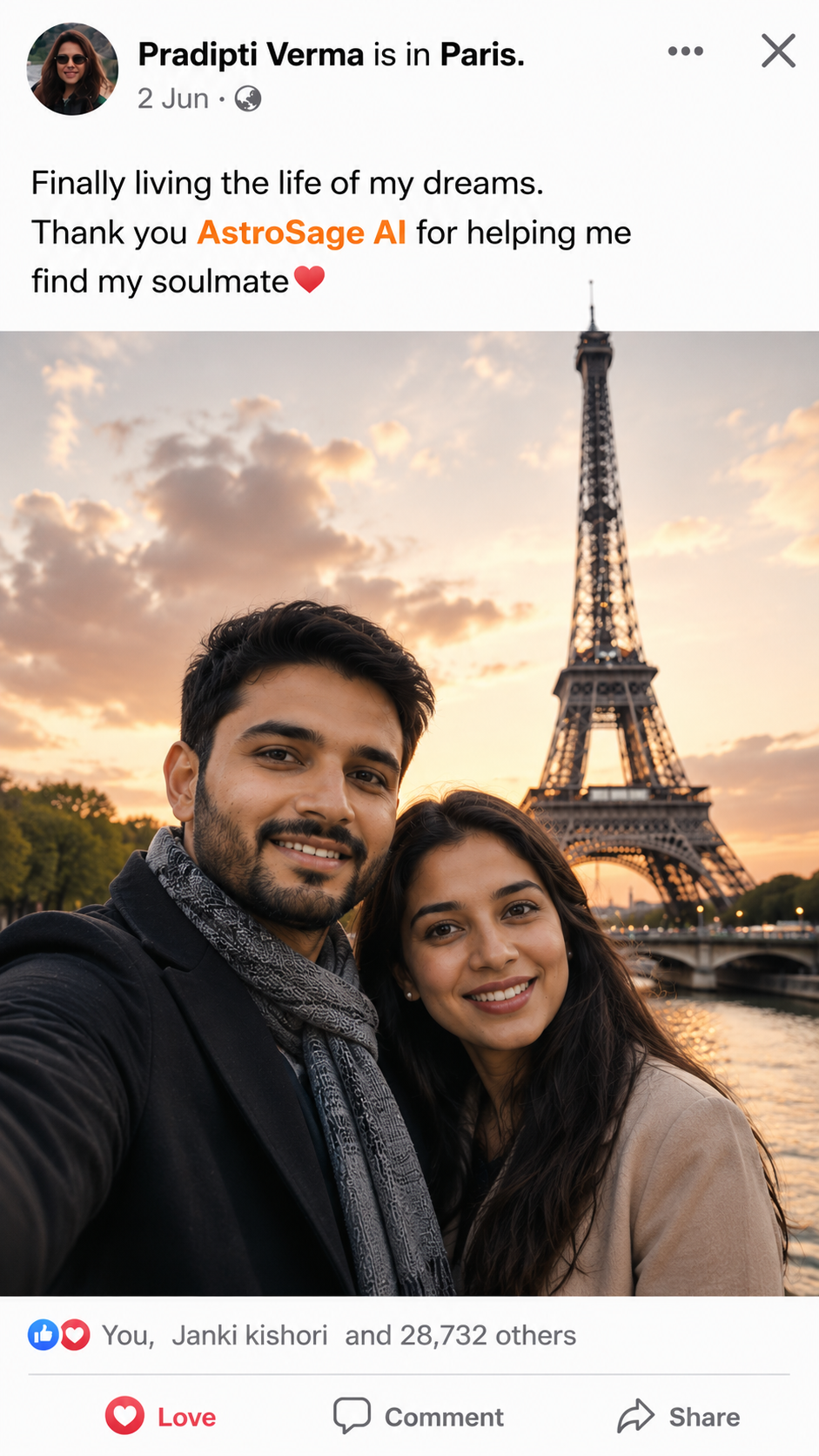AstroSage AI Facebook ad