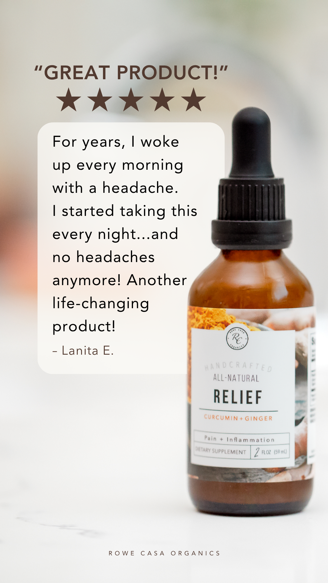 Rowe Casa Organics Facebook ad