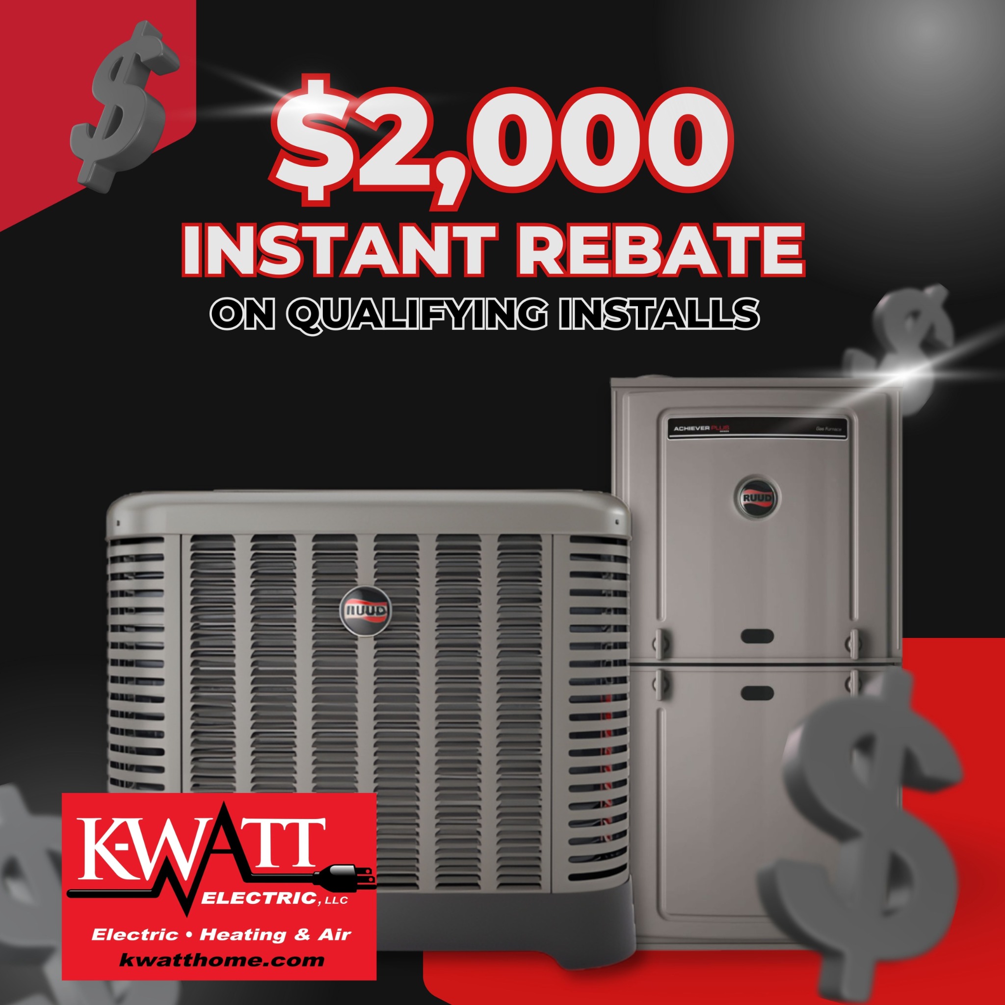 Kwatt Electric, Heating and Air Conditioning Facebook ad