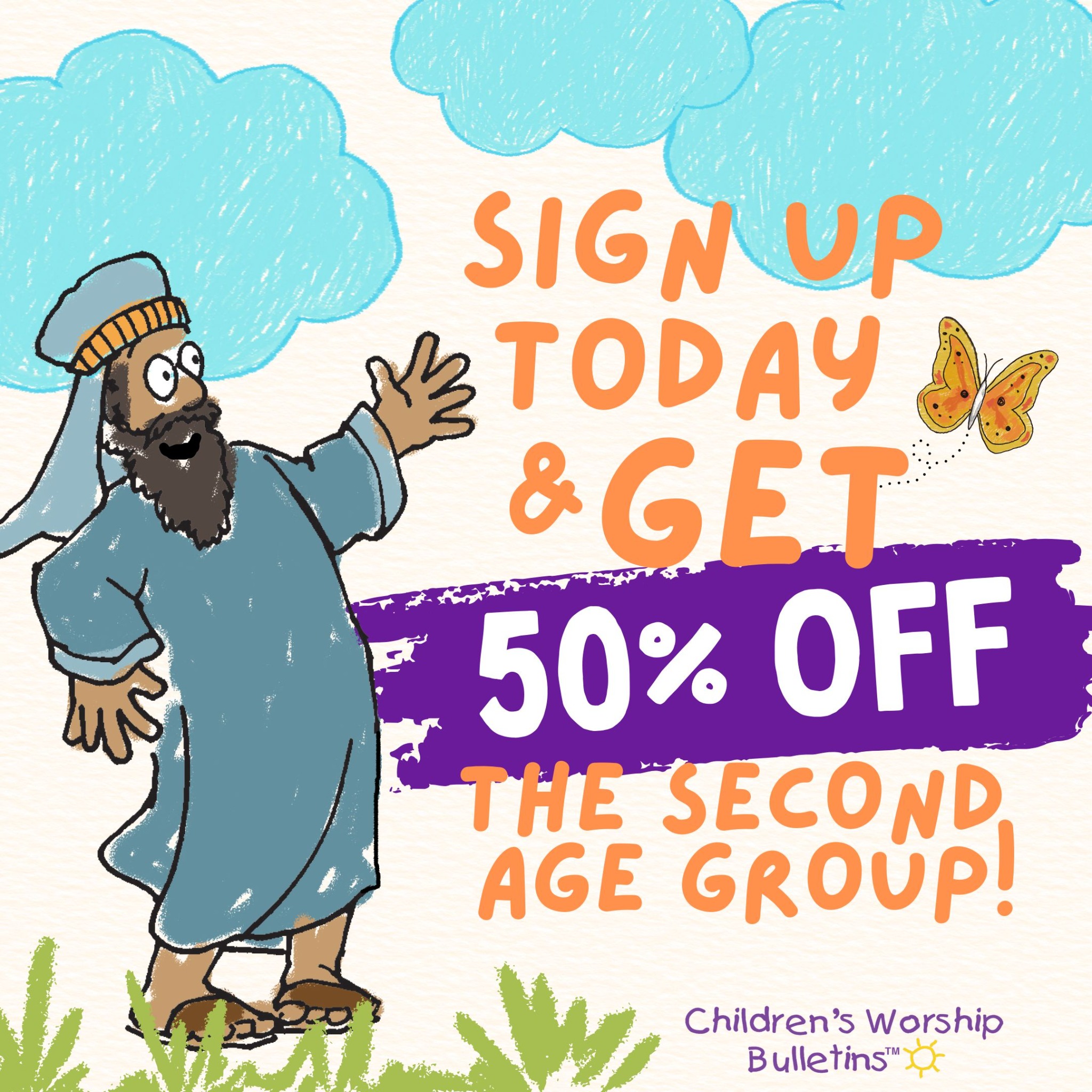 Children's Worship Bulletins Facebook ad
