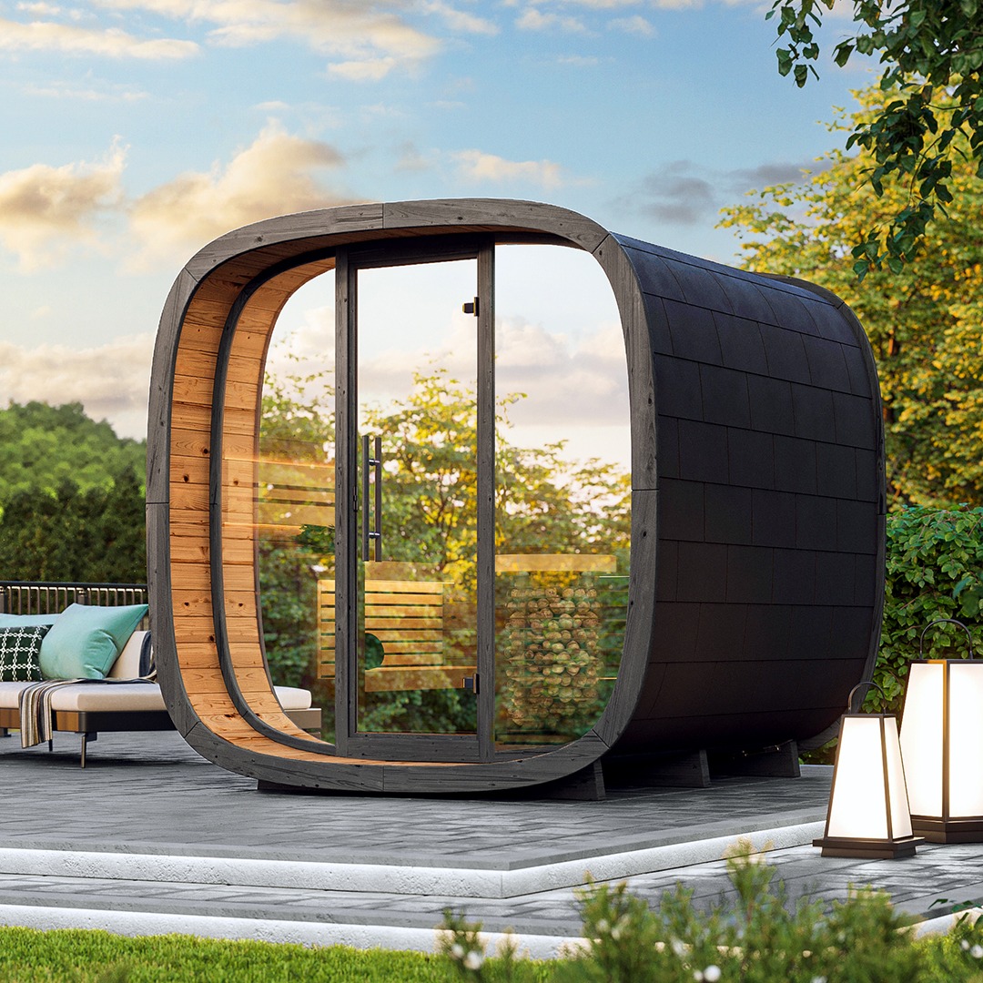 Bsaunas Facebook ad: Round Cube Saunas