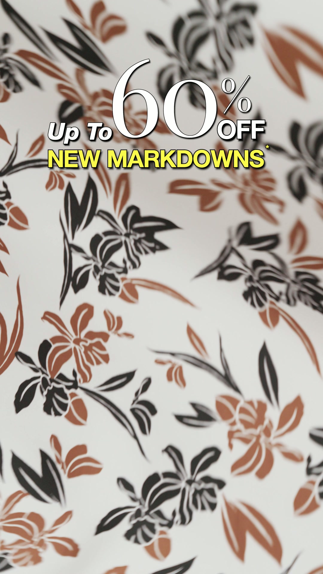 Mood Designer Fabrics Facebook ad: Up To 60% Off