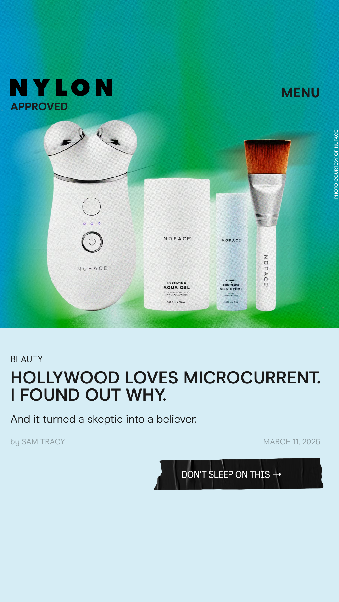 NuFACE Facebook ad
