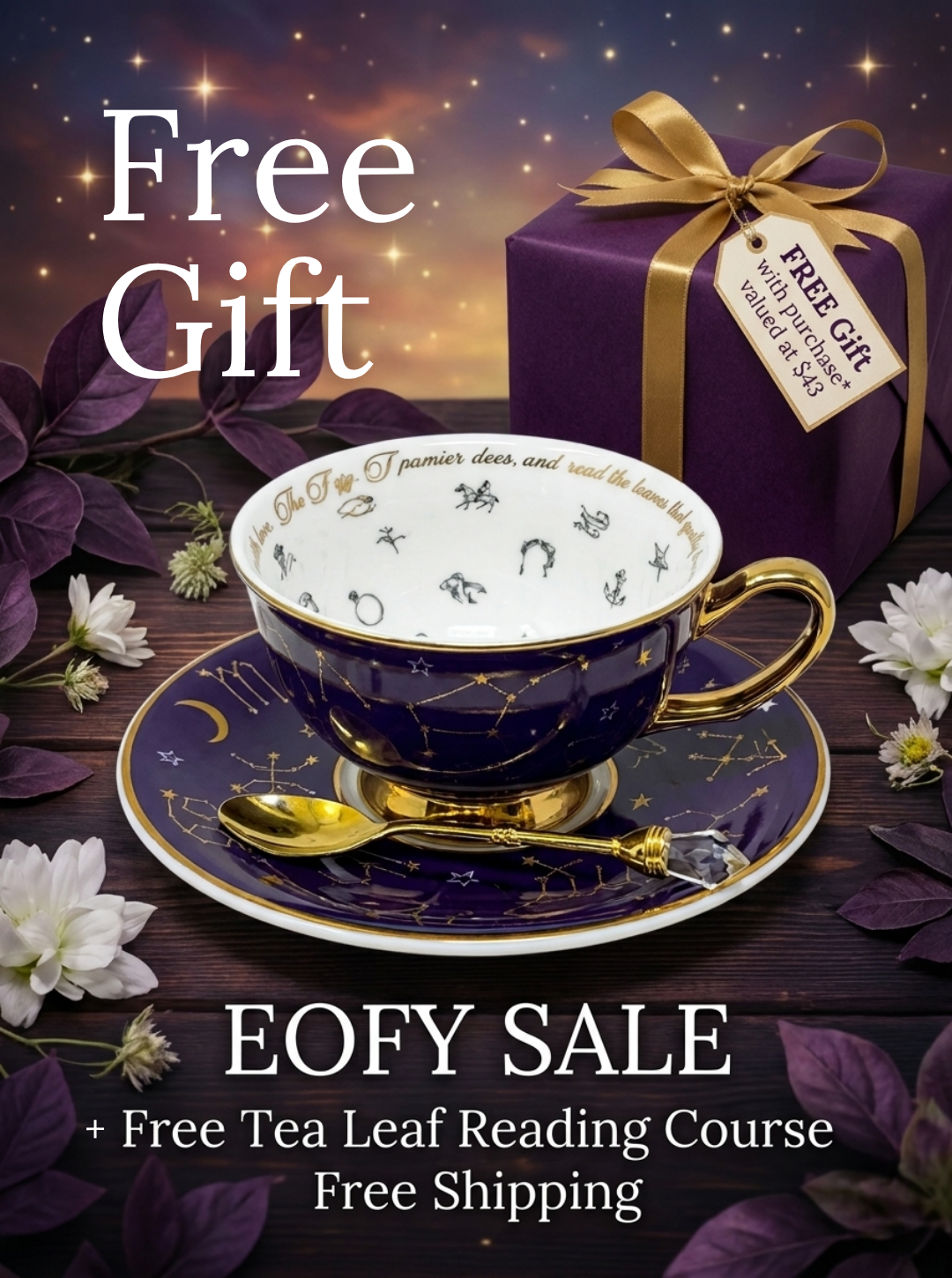 Tea With Karin Facebook ad: Free $43 gift with every order over $50