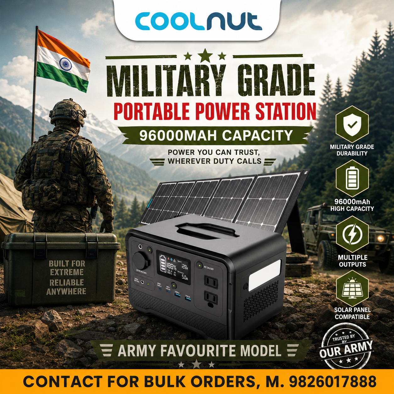 Coolnut India Facebook ad: Dealership Opportunity, To Supply In Military, Army & Police
