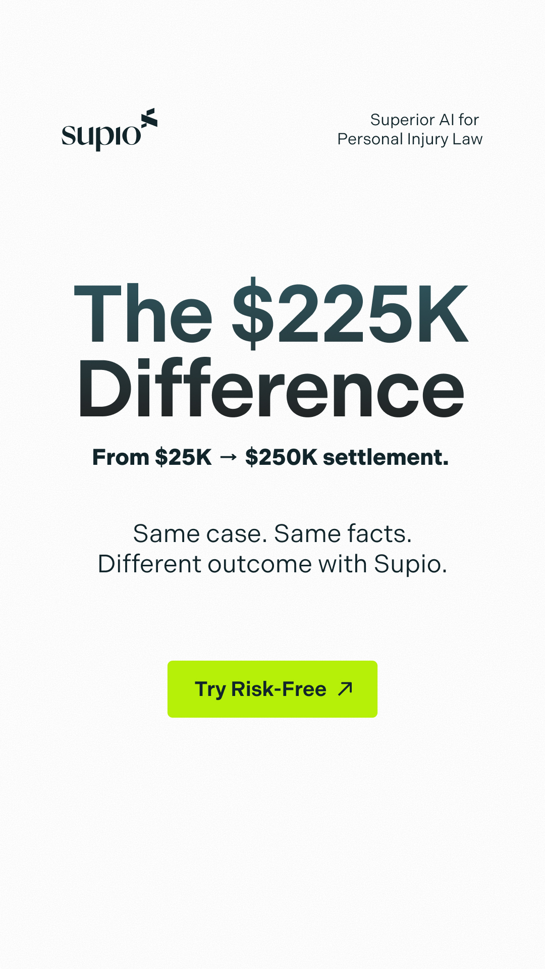 Supio Legal AI Facebook ad
