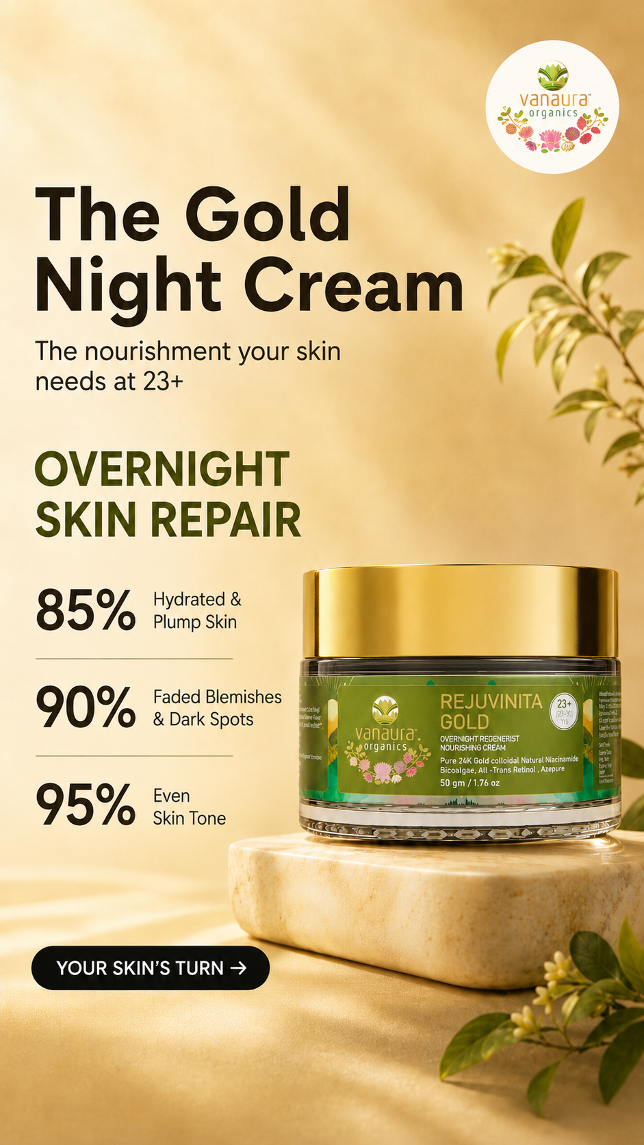 Vanaura Organics - Experience the Essence of Ayurveda Facebook ad