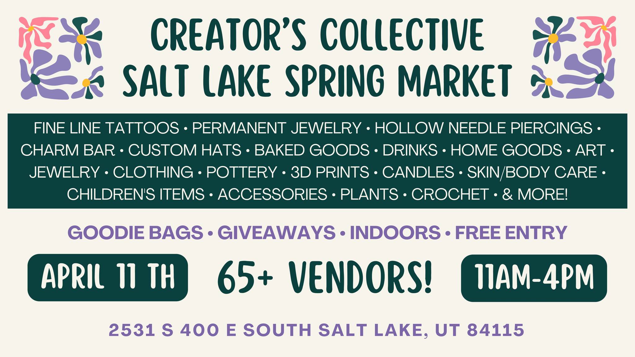 Creator’s Collective Market Facebook ad: Creator’s Collective Salt Lake Spring Market