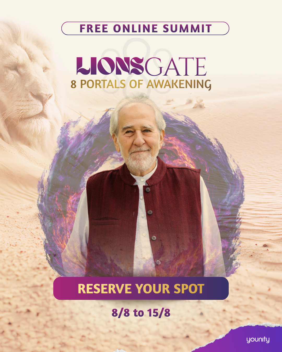 younity International Facebook ad: A week to awaken your full potential
