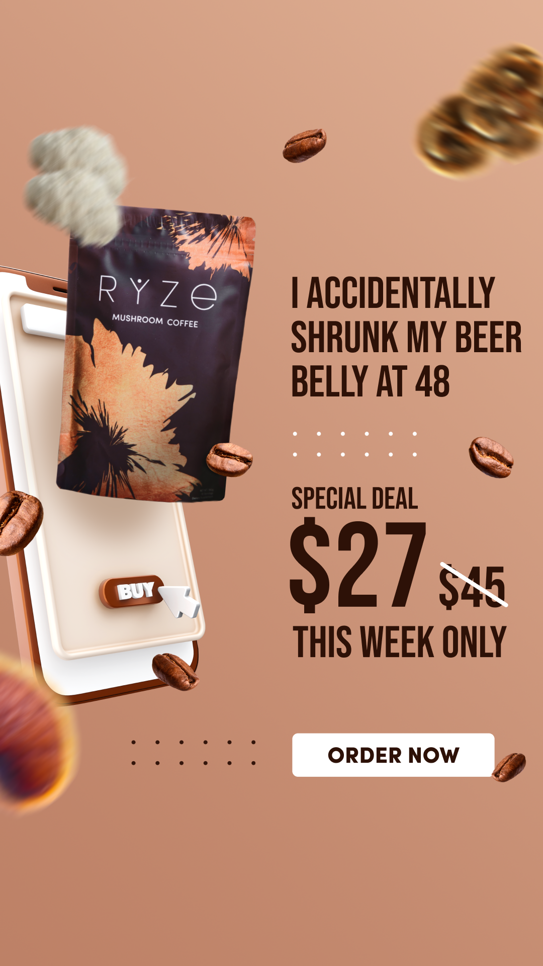 RYZE Superfoods Facebook ad