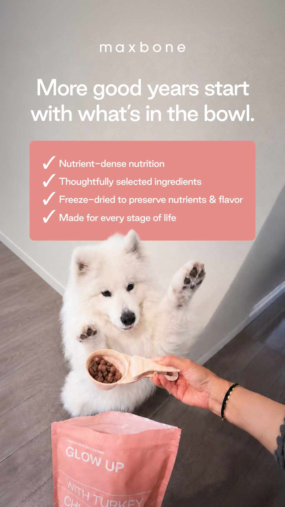 Maxbone Facebook ad: Real food, real results.